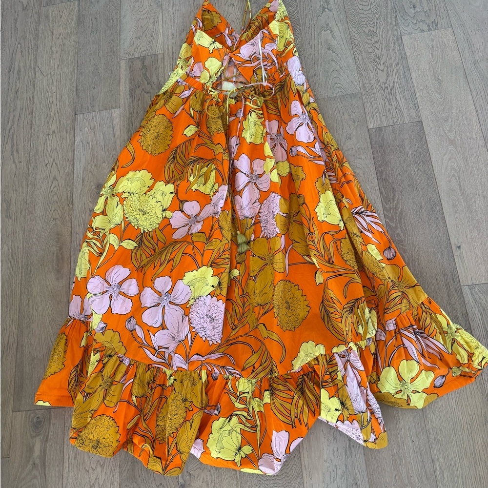 Plenty by Tracy Reese Orange and Yellow Floral Maxi Dress - Picture 8 of 10